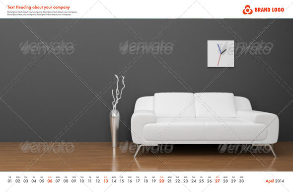 Corporate Wall Calendar 2014 2018 by CreativeW0rk